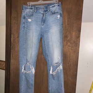 American Eagle Distressed Mom Jeans